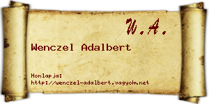 Wenczel Adalbert névjegykártya